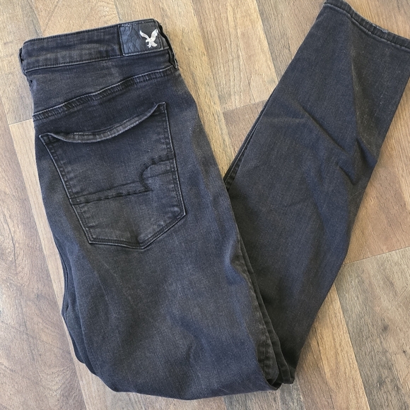 American Eagle Outfitters Denim - American Eagle Women's 16 Black Jeans Super Stretch Super High Rise Jeggings